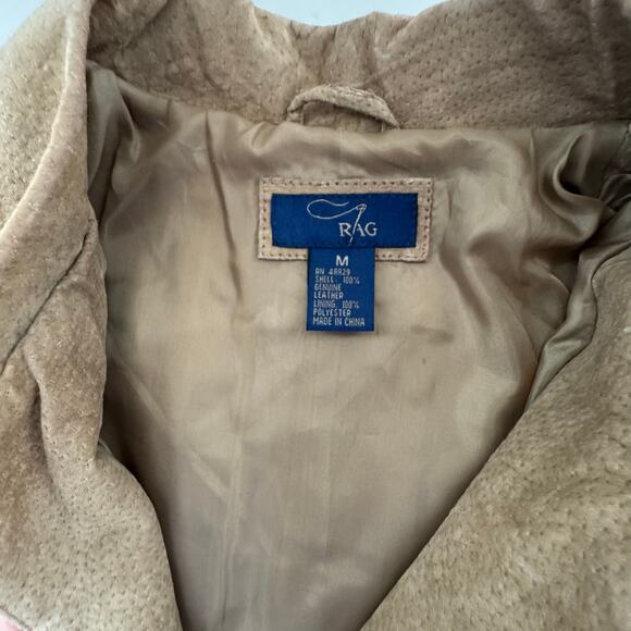 Vintage Genuine Suede Jacket Rag Women’s Med Boho Western Retro Y2K - Picture 8 of 9